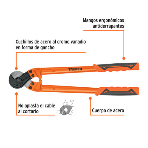cortador de 18 de cable y alambre truper 101098 cortador de 18 de cable y alambre truper 101098